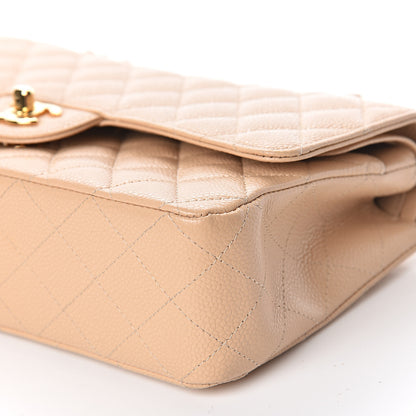 Chanel Caviar Quilted Medium Double Flap Beige Clair 9 of 12