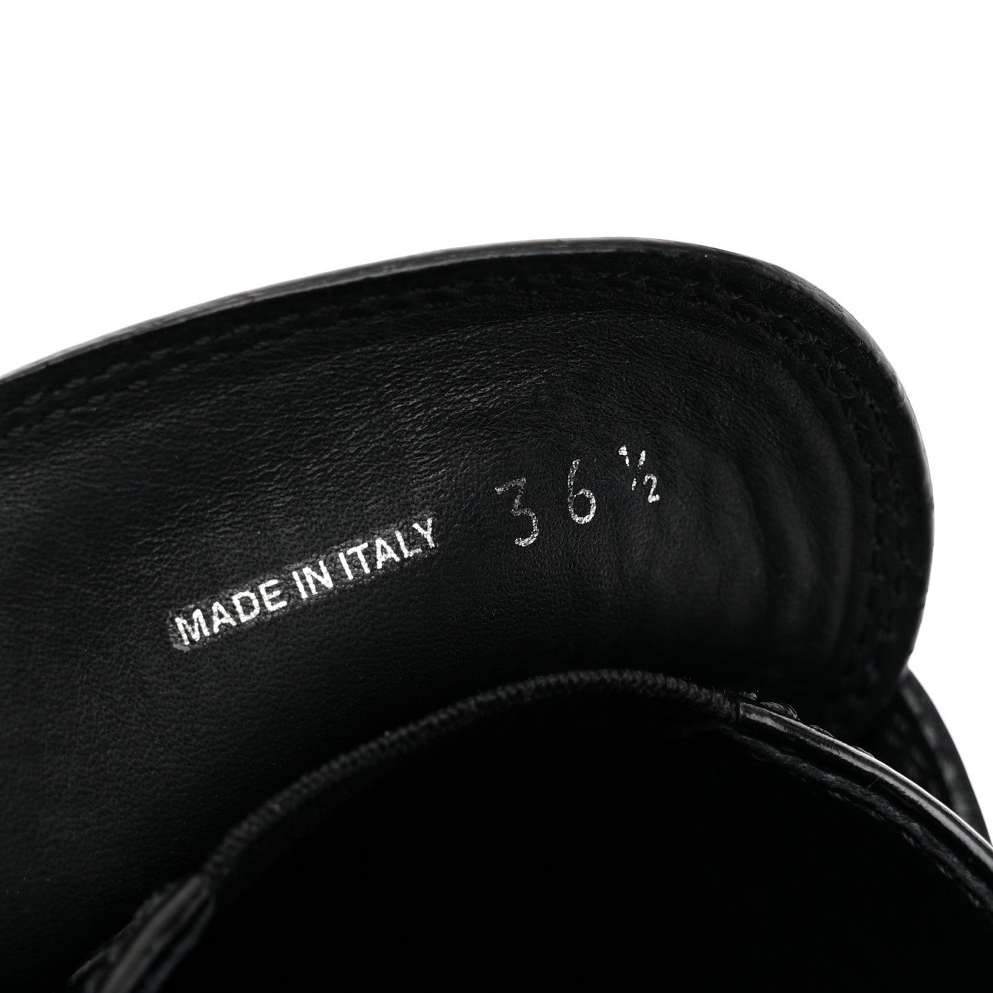 Spazzolato Metal Triangle Logo 50mm Loafers 36.5 Black
