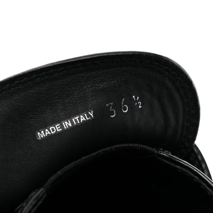 Prada Spazzolato Metal Triangle Logo 50mm Loafers 36.5 Black 9 of 11