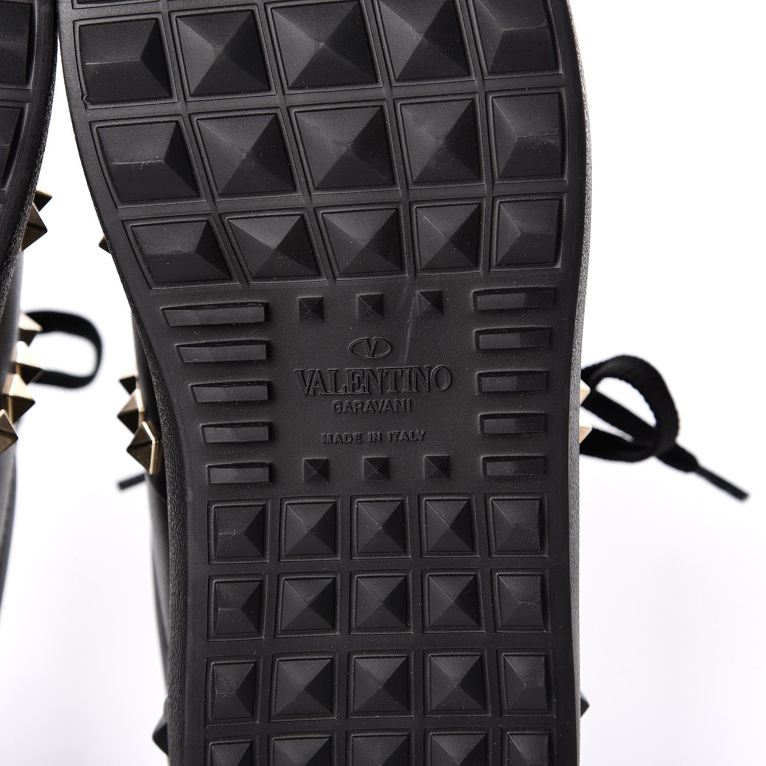 Valentino Garavani Calfskin Rockstud Untitled Open Sneakers size 37 Black 6 of 8