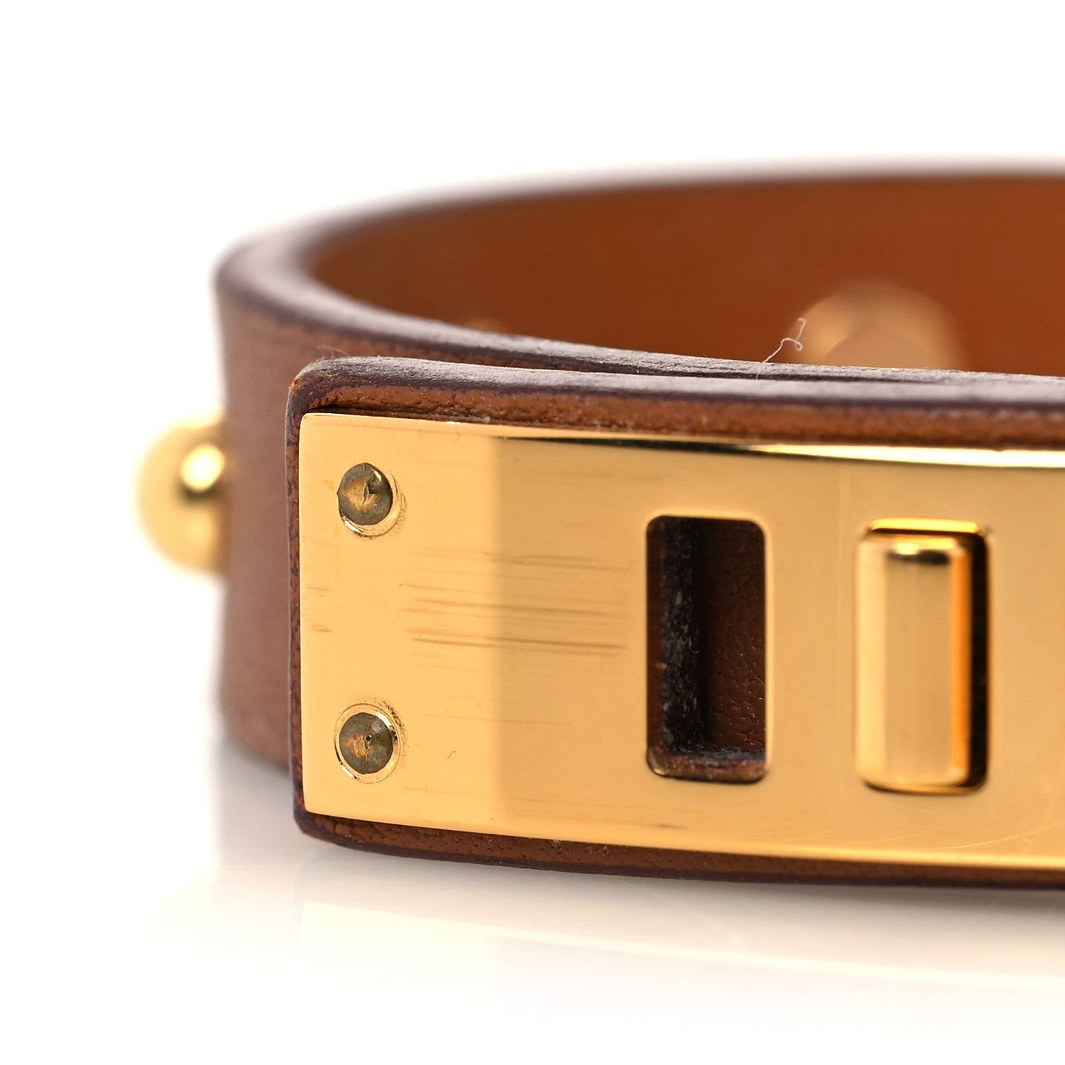 Hermes Swift Mini Dog Clous Ronds Bracelet T1 Gold 9 of 10