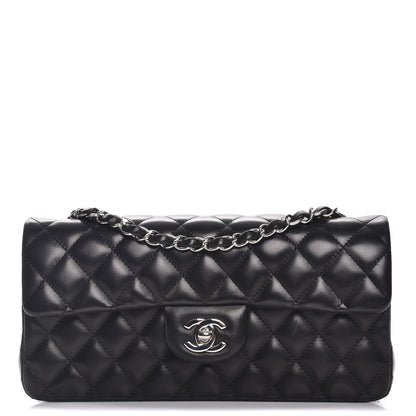Chanel Lambskin Quilted East West Flap Black 1 of 10