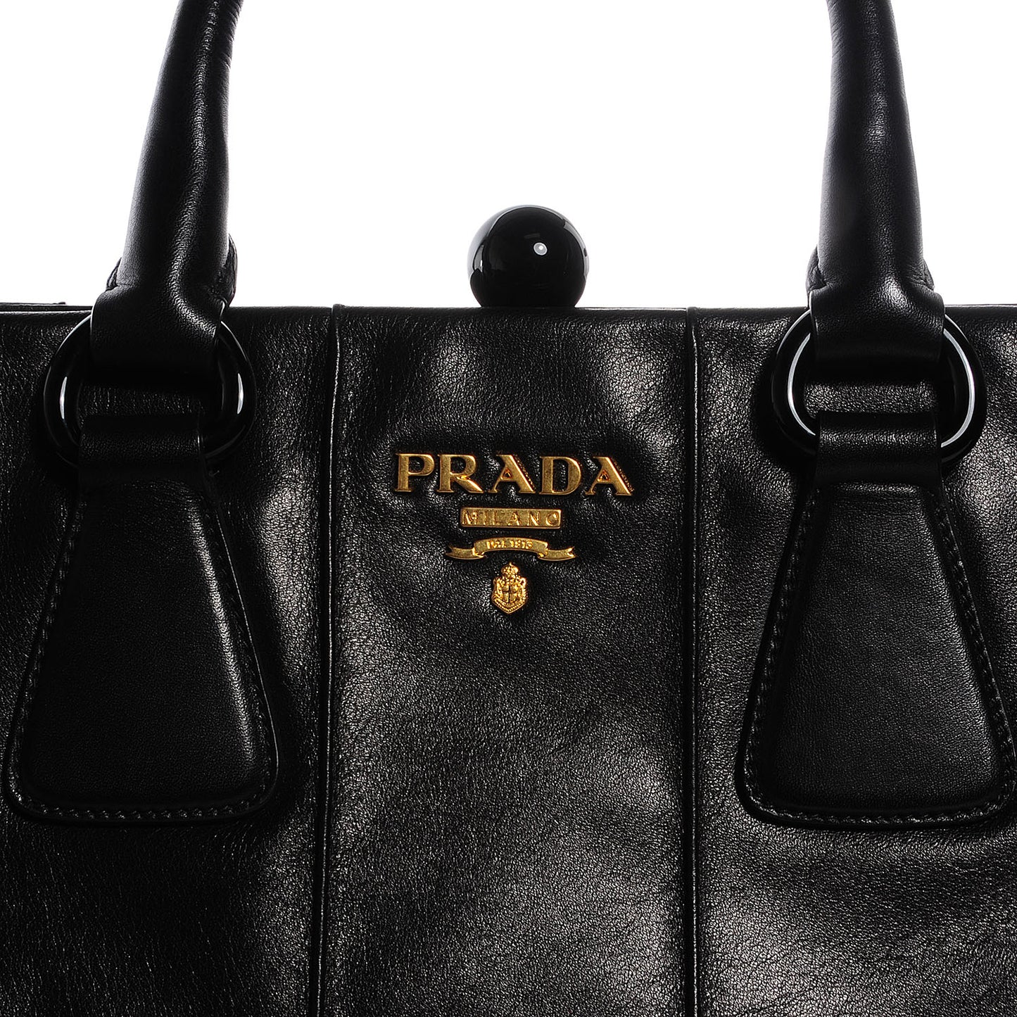 Soft Calf Frame Tote Nero Black