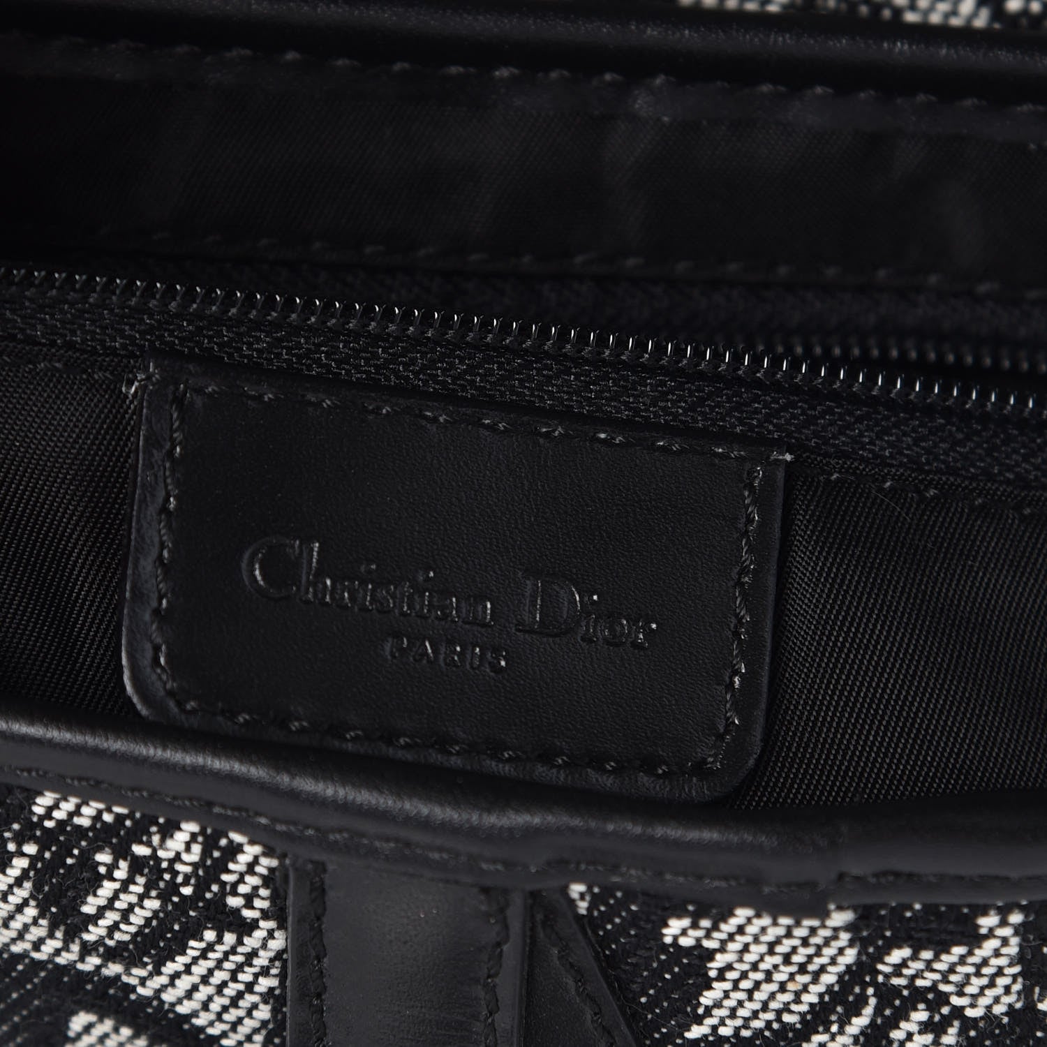 Christian Dior Monogram Saddle Bag Black 6 of 7