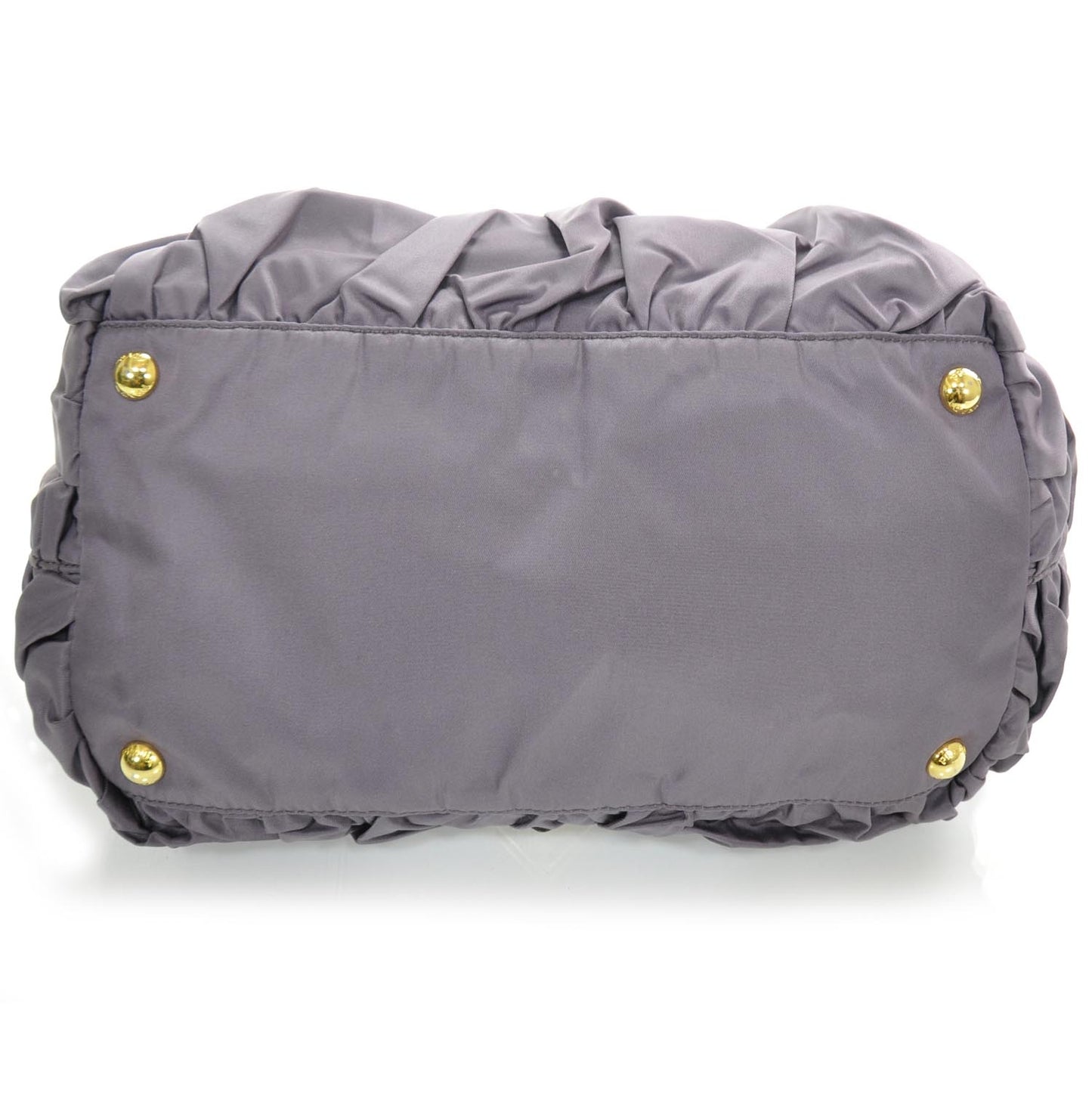 Tessuto Nylon Pleated Handbag Mirtillo