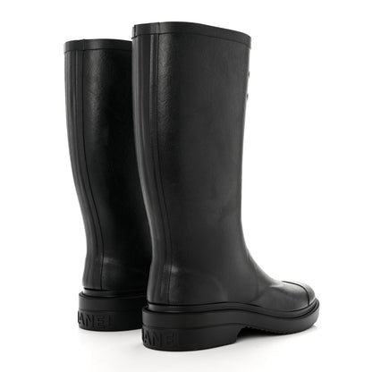 Chanel Caoutchouk CC High Boots 35 Black 4 of 8