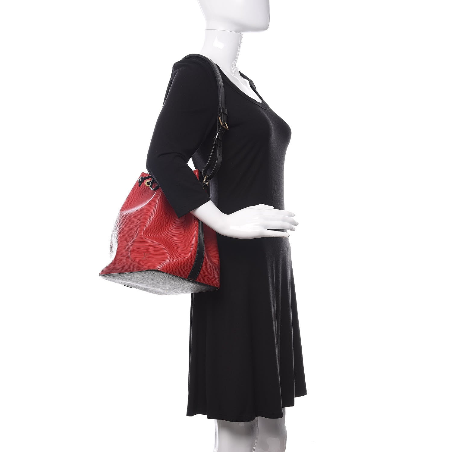 Louis Vuitton Epi Petit Noe Red Black 2 of 10