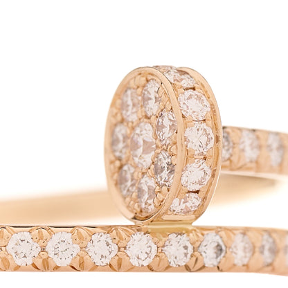 Cartier 18K Pink Gold Diamond Juste Un Clou Paved Ring 52 6 3 of 5