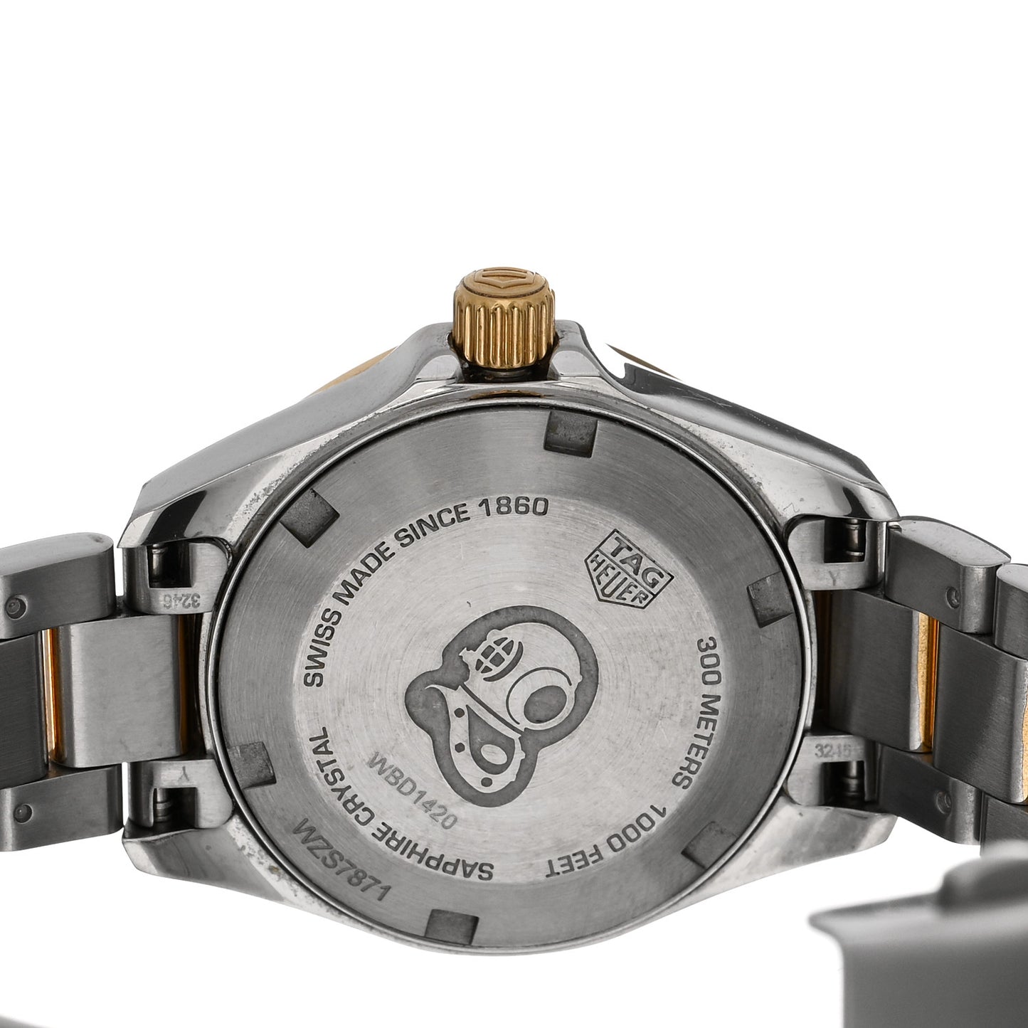 Stainless Steel 18K Yellow Gold Mother of Pearl 27mm Aquaracer Lady Quartz Watch WBD1420