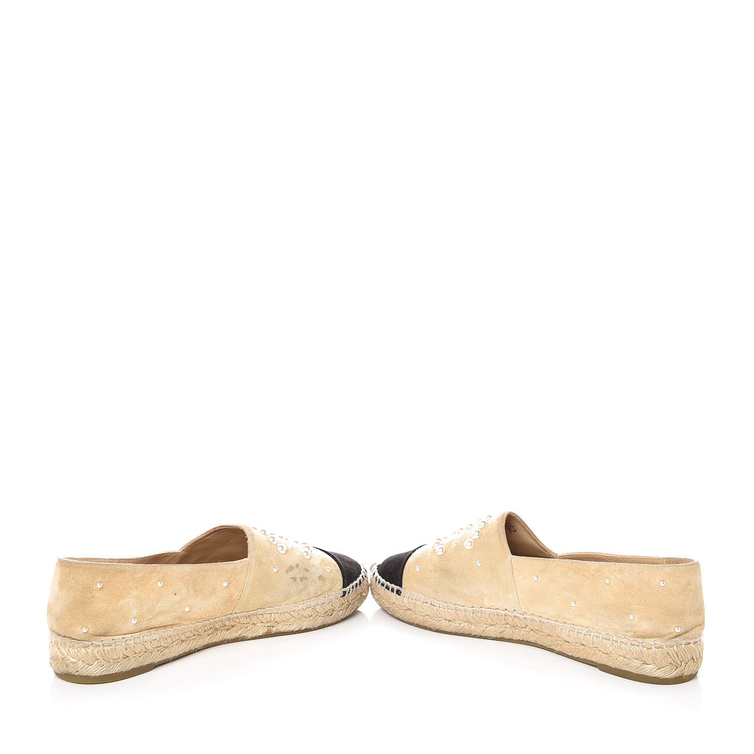 Chanel Suede Pearl CC Espadrilles 39 Beige 5 of 16