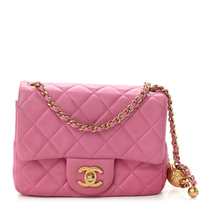 Chanel Lambskin Quilted Mini Pearl Crush Flap Pink 1 of 11