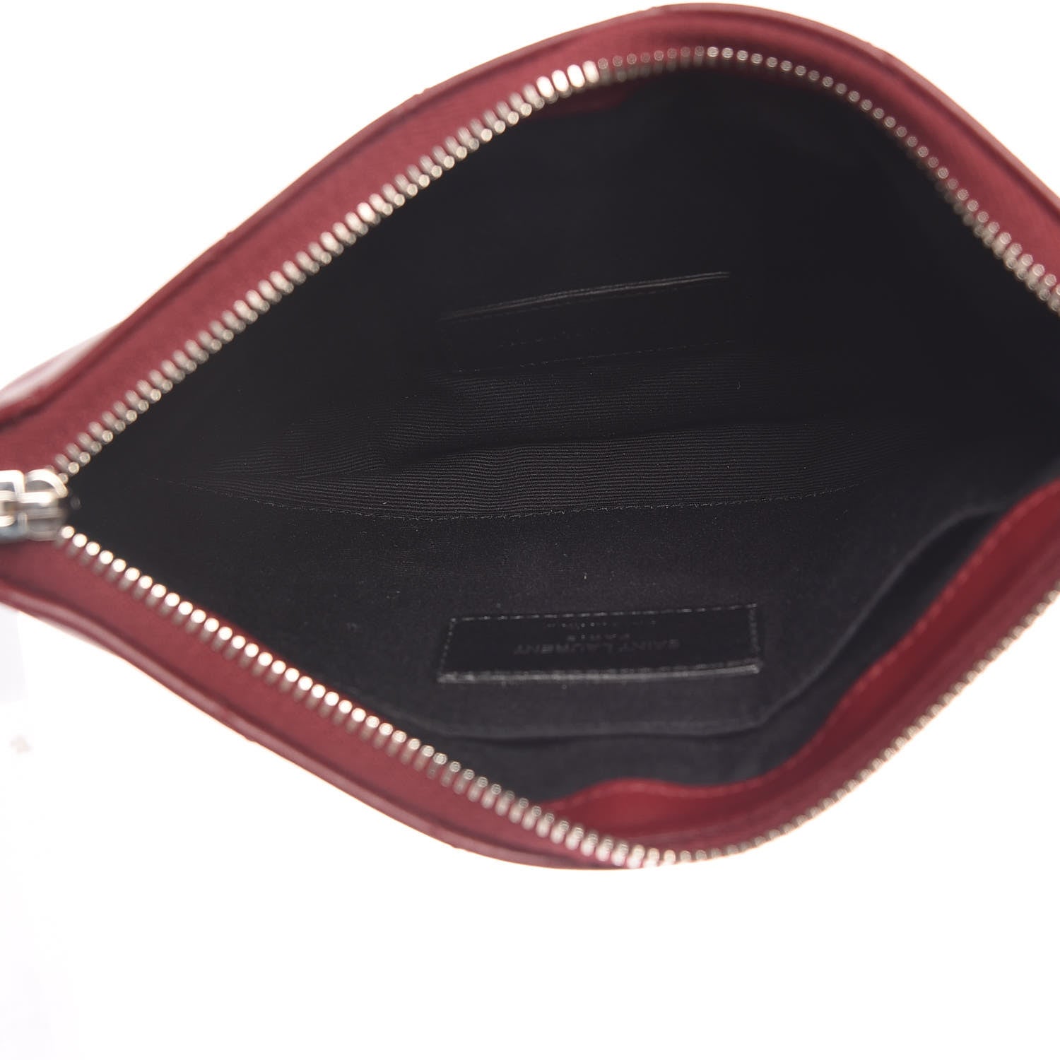 Saint Laurent Calfskin Matelasse Chevron Monogram Pouch Palissandre 5 of 7