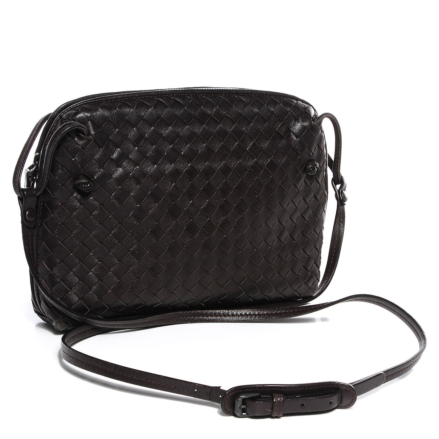 Nappa Intrecciato Crossbody Pillow Ebano