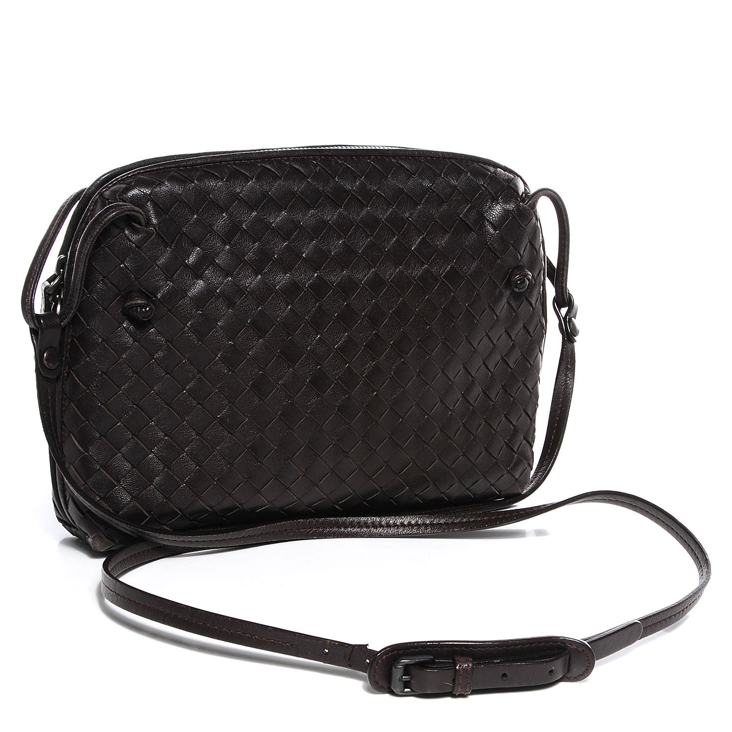Bottega Veneta Nappa Intrecciato Crossbody Pillow Ebano 3 of 8
