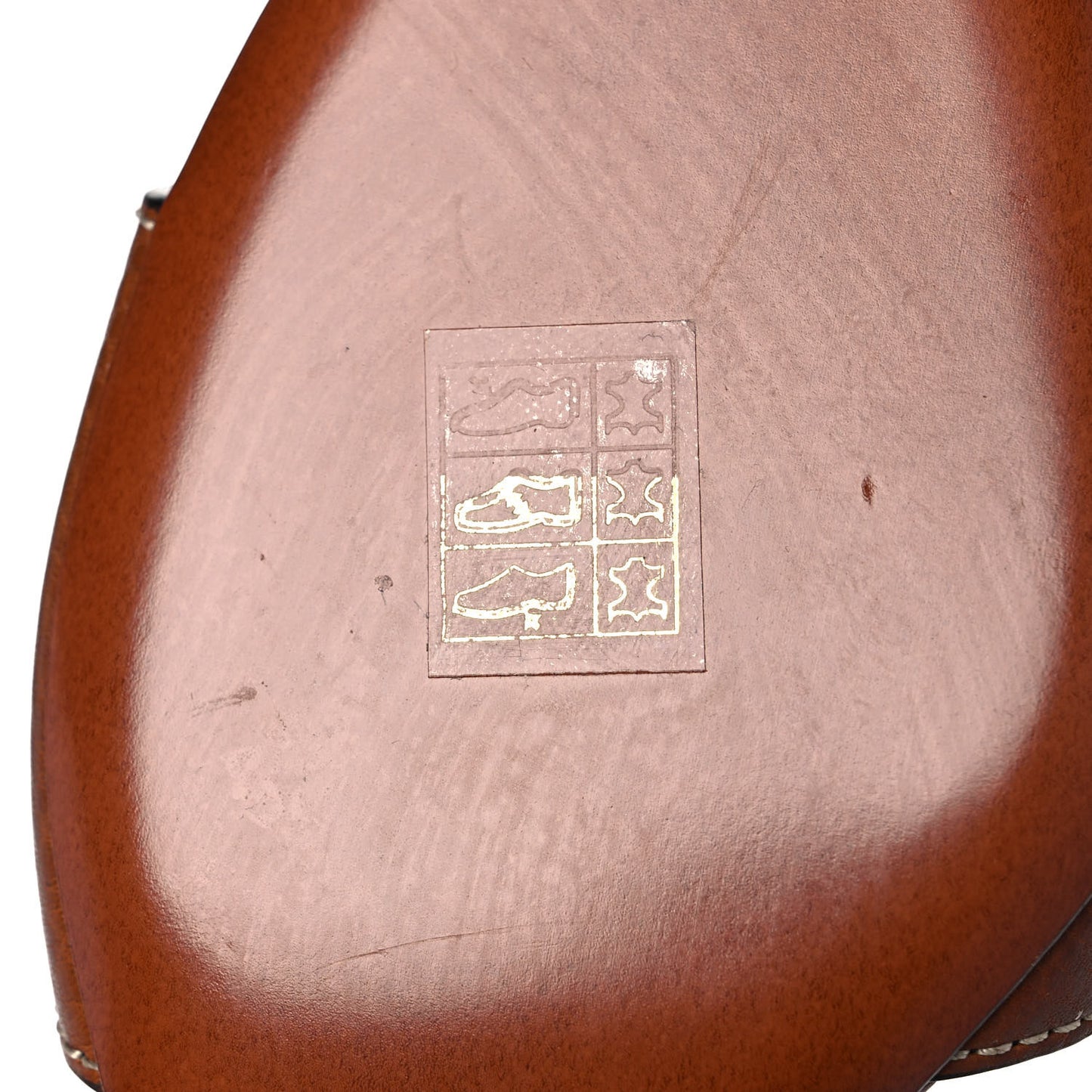 Grainy Cowhide VLogo 45mm Slide Sandals 38 Cuoio