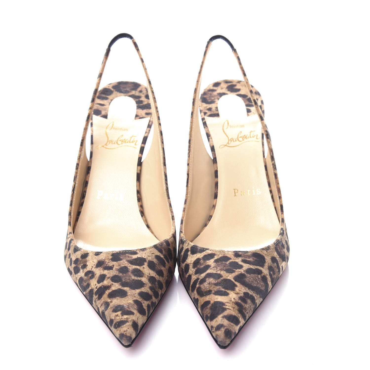 Christian Louboutin Cork Rio Clare Sling 80 Pumps 37 Brown 5 of 10