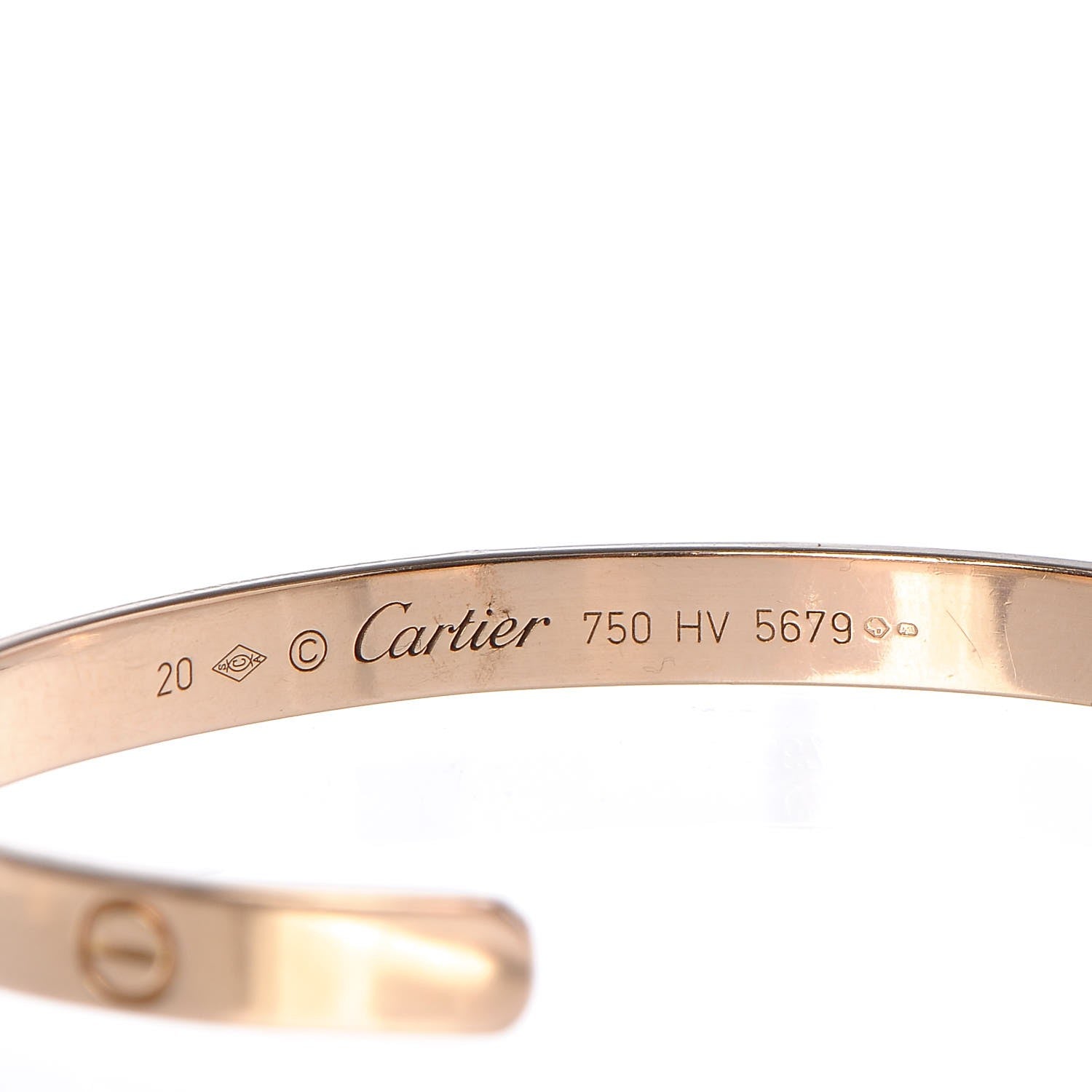 Cartier 18K Pink Gold LOVE Cuff Bracelet 20 5 of 5