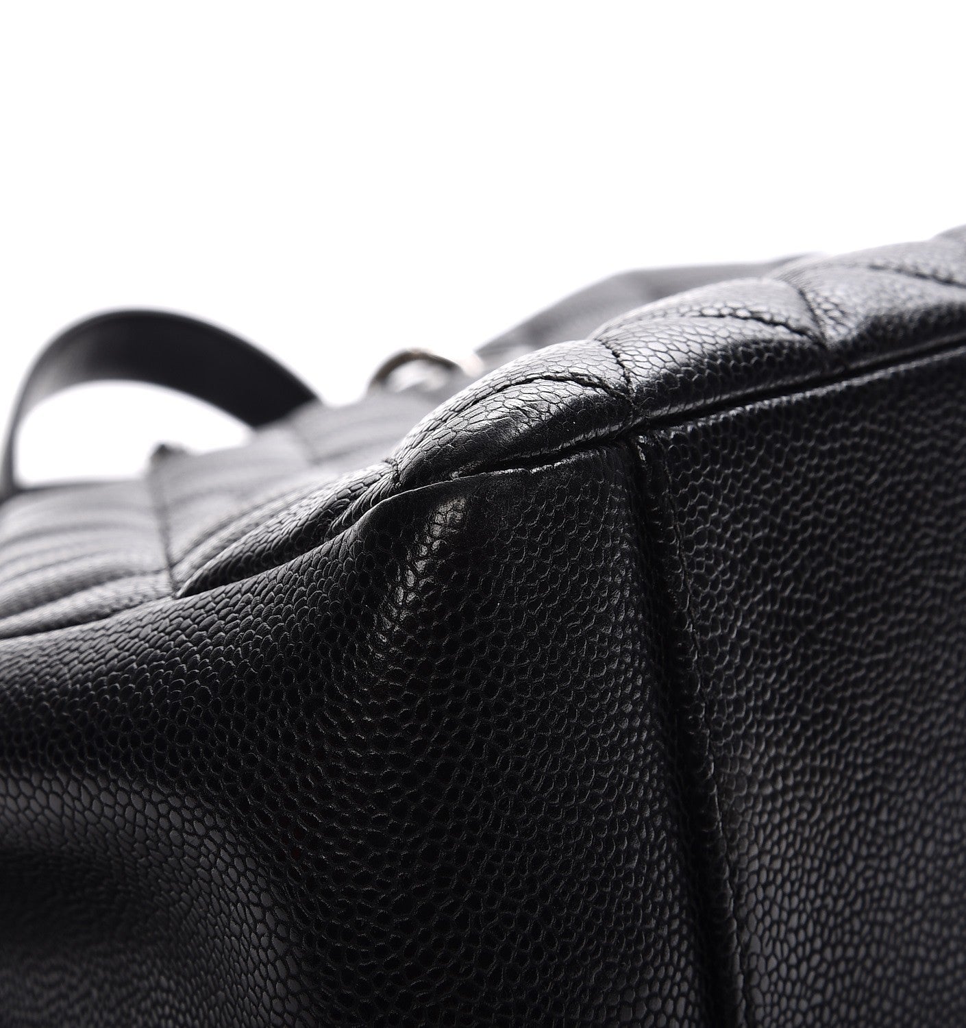 Caviar Quilted Grand Shopping Tote GST Black