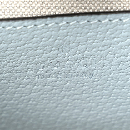 Gucci GG Supreme Monogram Textured Dollar Calfskin Web Small Ophidia Bucket Shoulder Bag Dusty Blue 6 of 10
