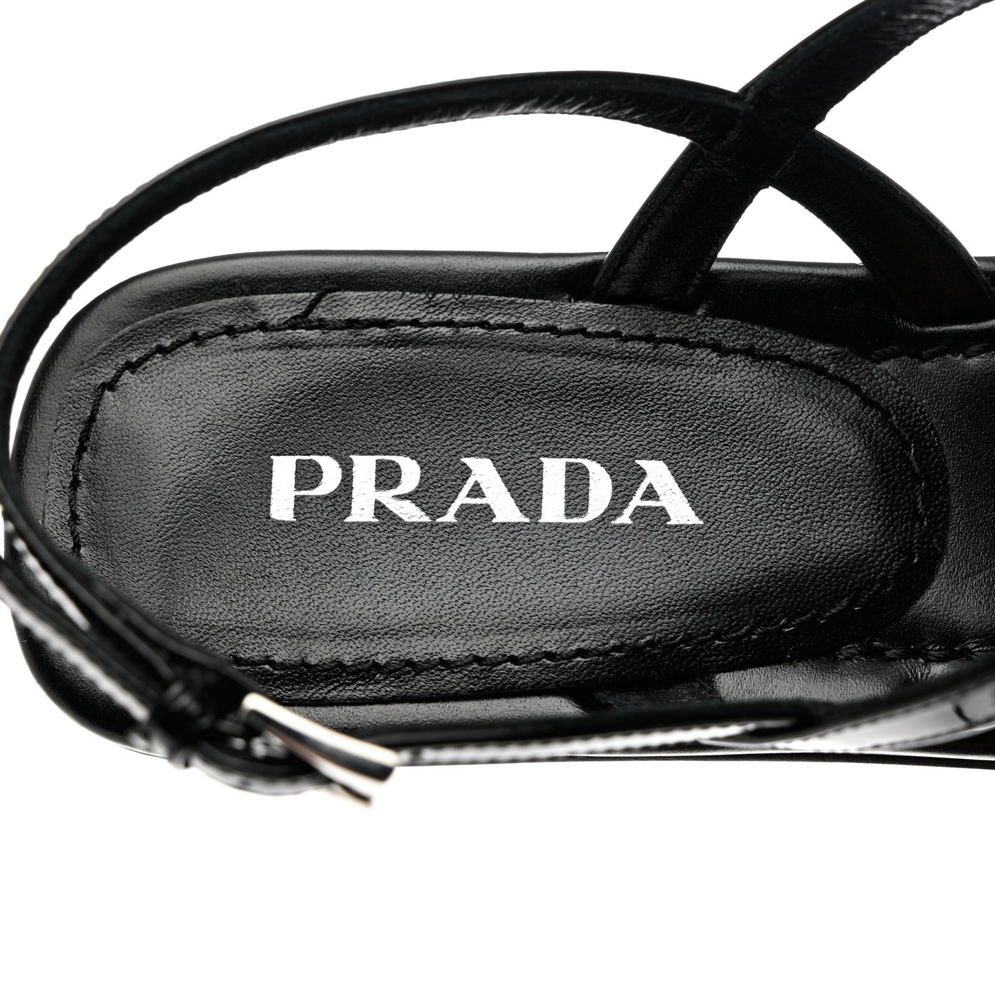 Vernice Metal Triangle Logo Slingback Flat Thong Sandals 36 Black