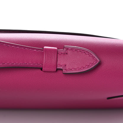 Hermes Swift Kelly Cut Clutch Pochette Rose Pourpre 16 of 22