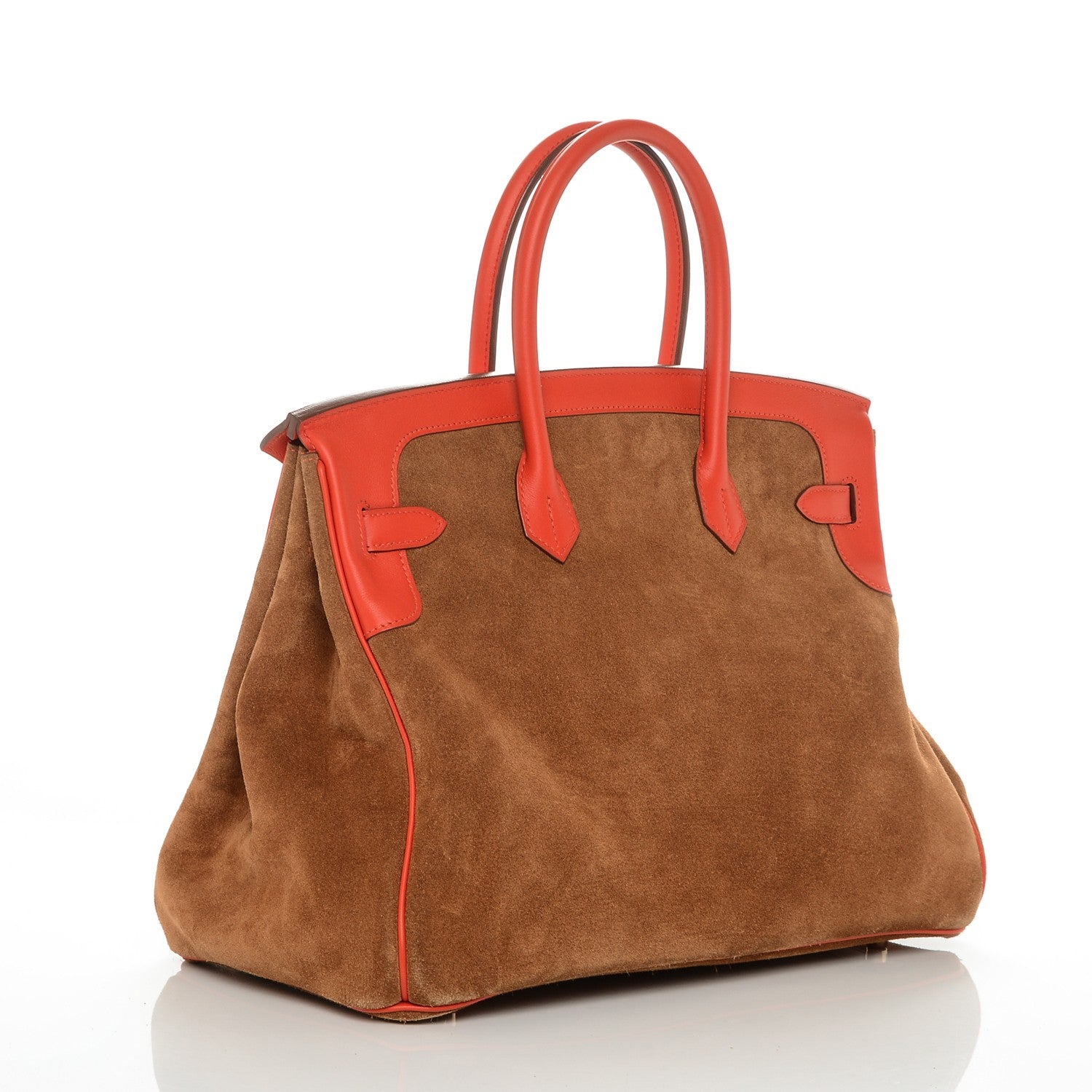 Hermes Veau Doblis Swift Grizzly Birkin 35 Chamois Capucine 3 of 29
