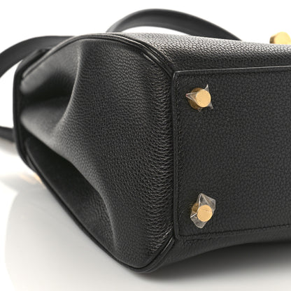 Celine Grained Calfskin Classique 16 Top Handle Bag Black 7 of 8