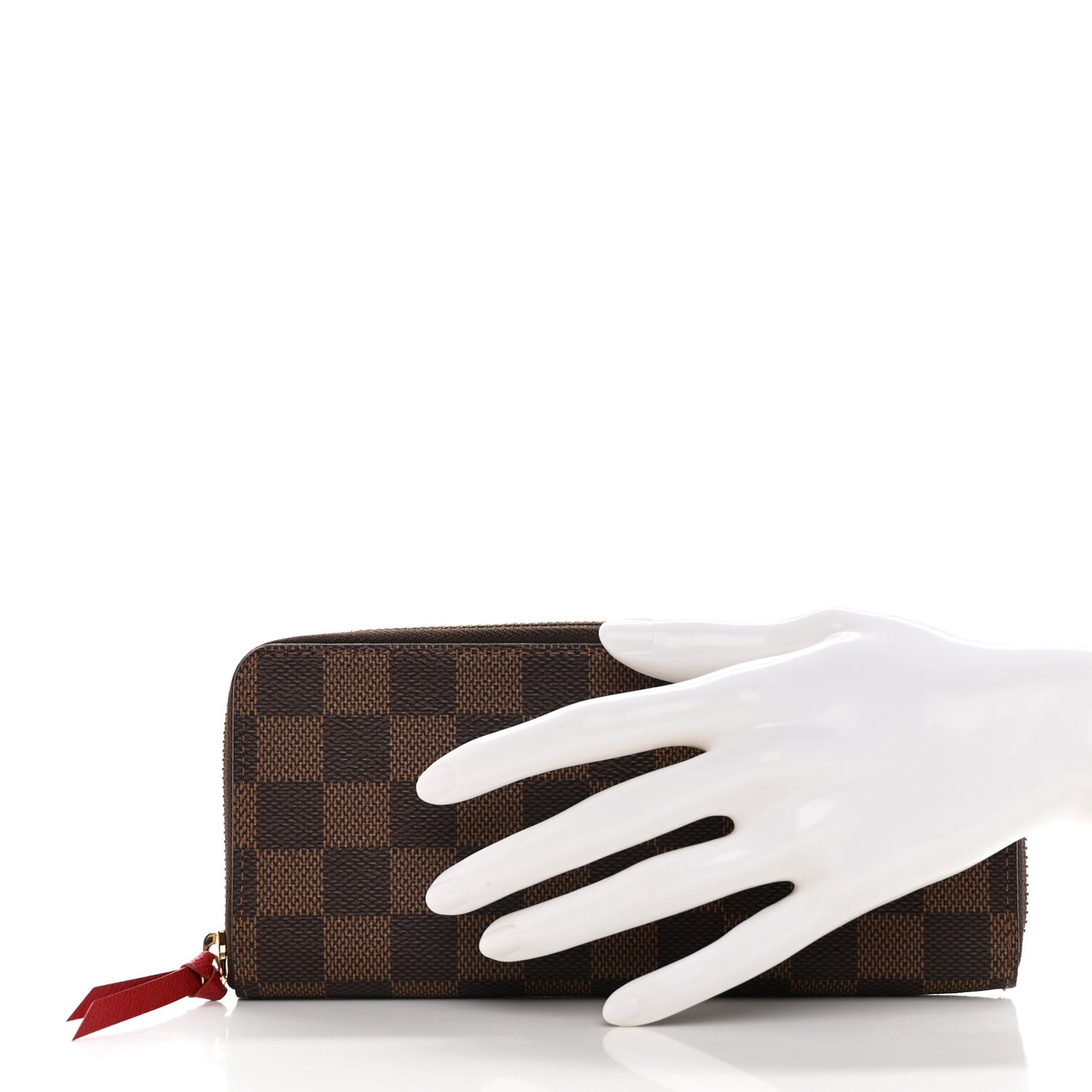 Damier Ebene Clemence Wallet Cherry