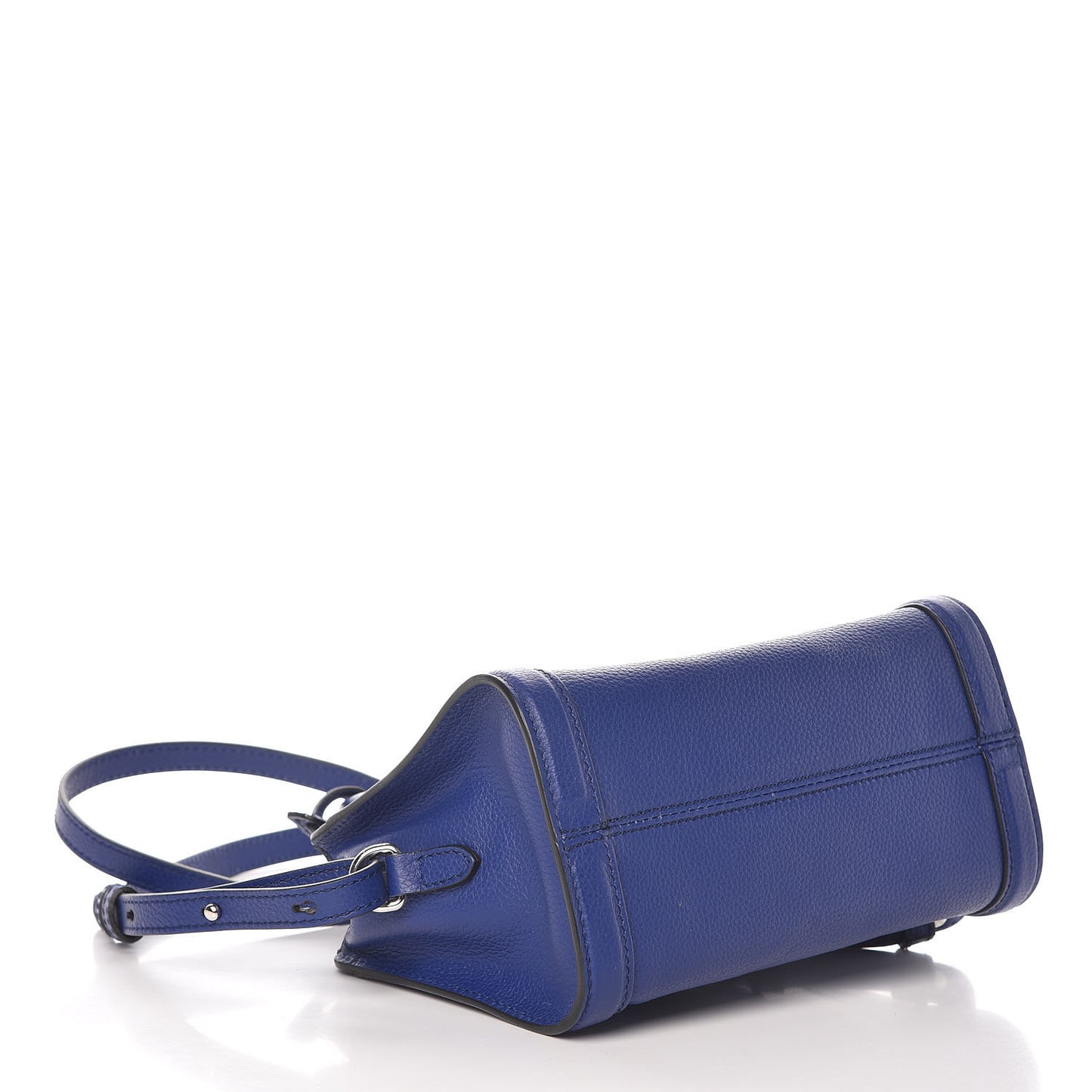 Pebbled Calfskin Mini Padlock Tote Ultramarine