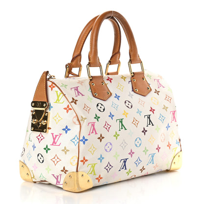 Louis Vuitton Monogram Multicolor Speedy 30 White 3 of 10