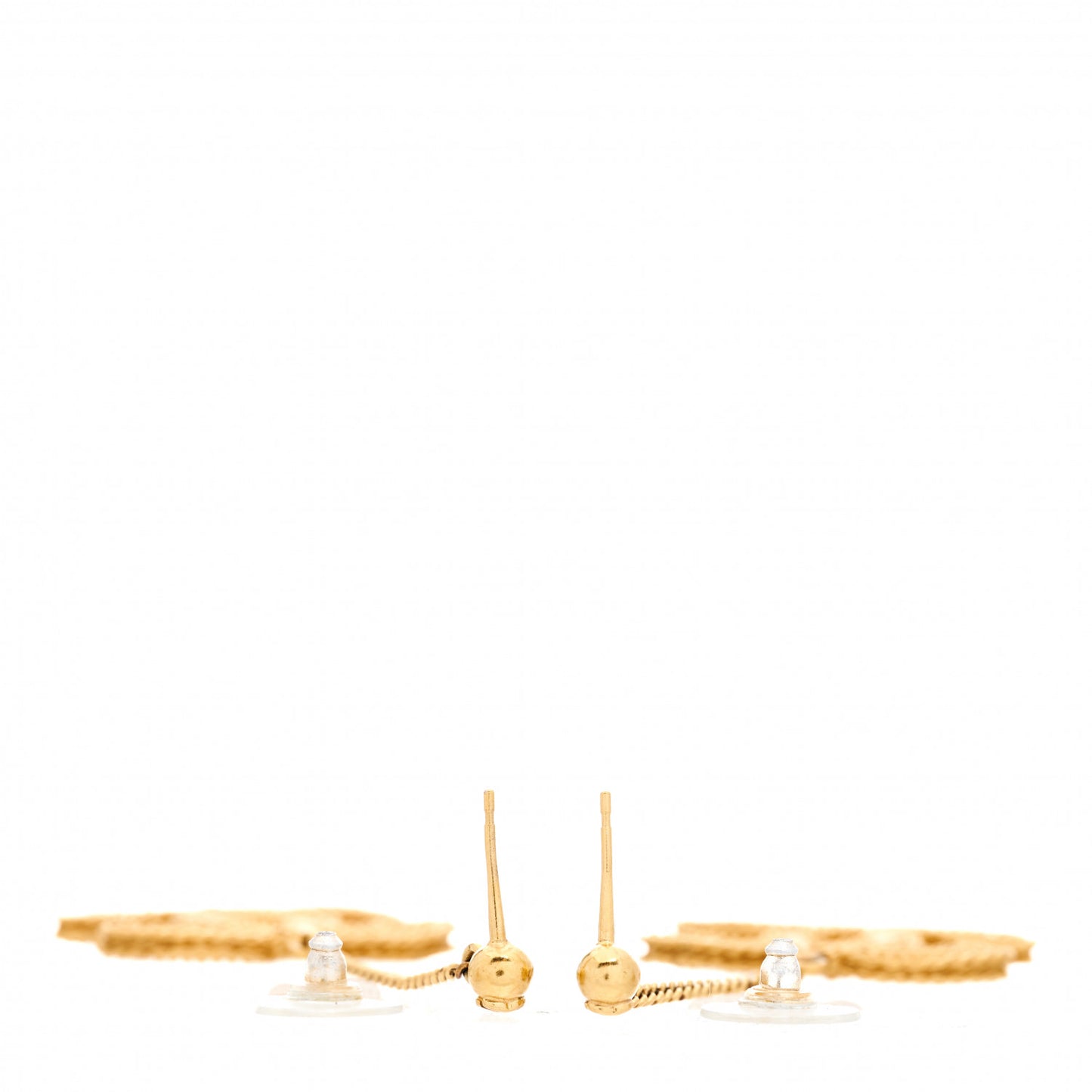 CC Drop Earrings Matte Gold