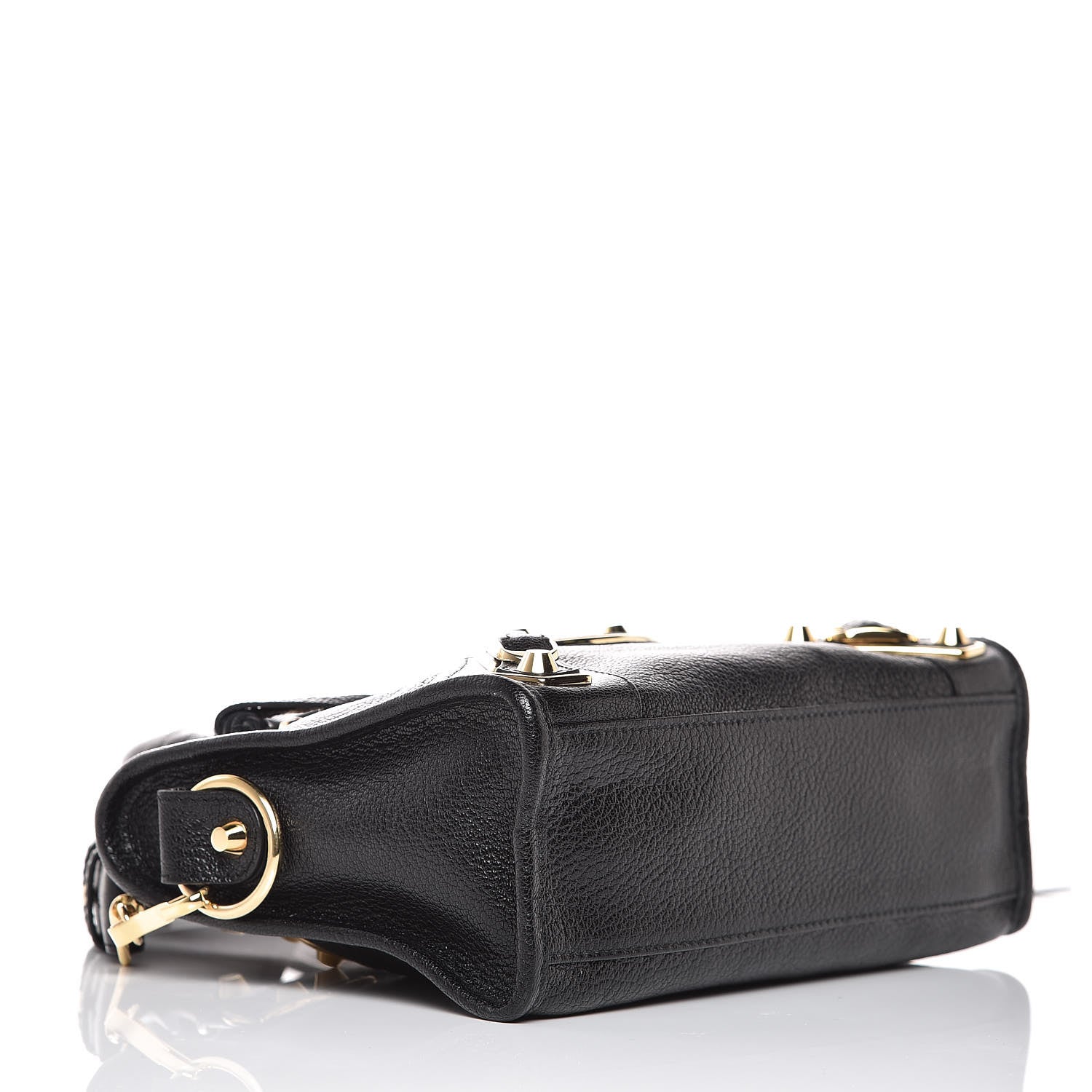 Balenciaga Chevre Gold Metallic Edge Hardware Mini City Black 4 of 7