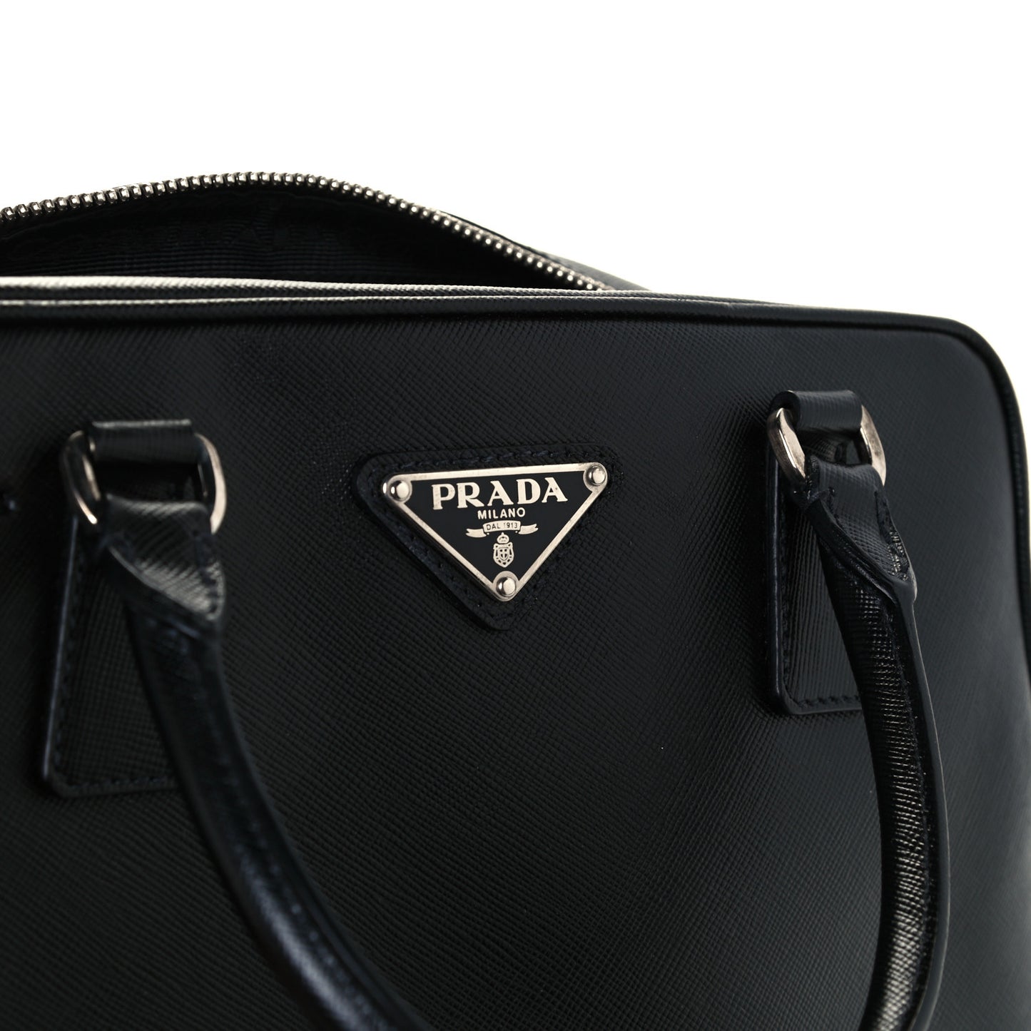 Saffiano Lux Petite Bowler Black