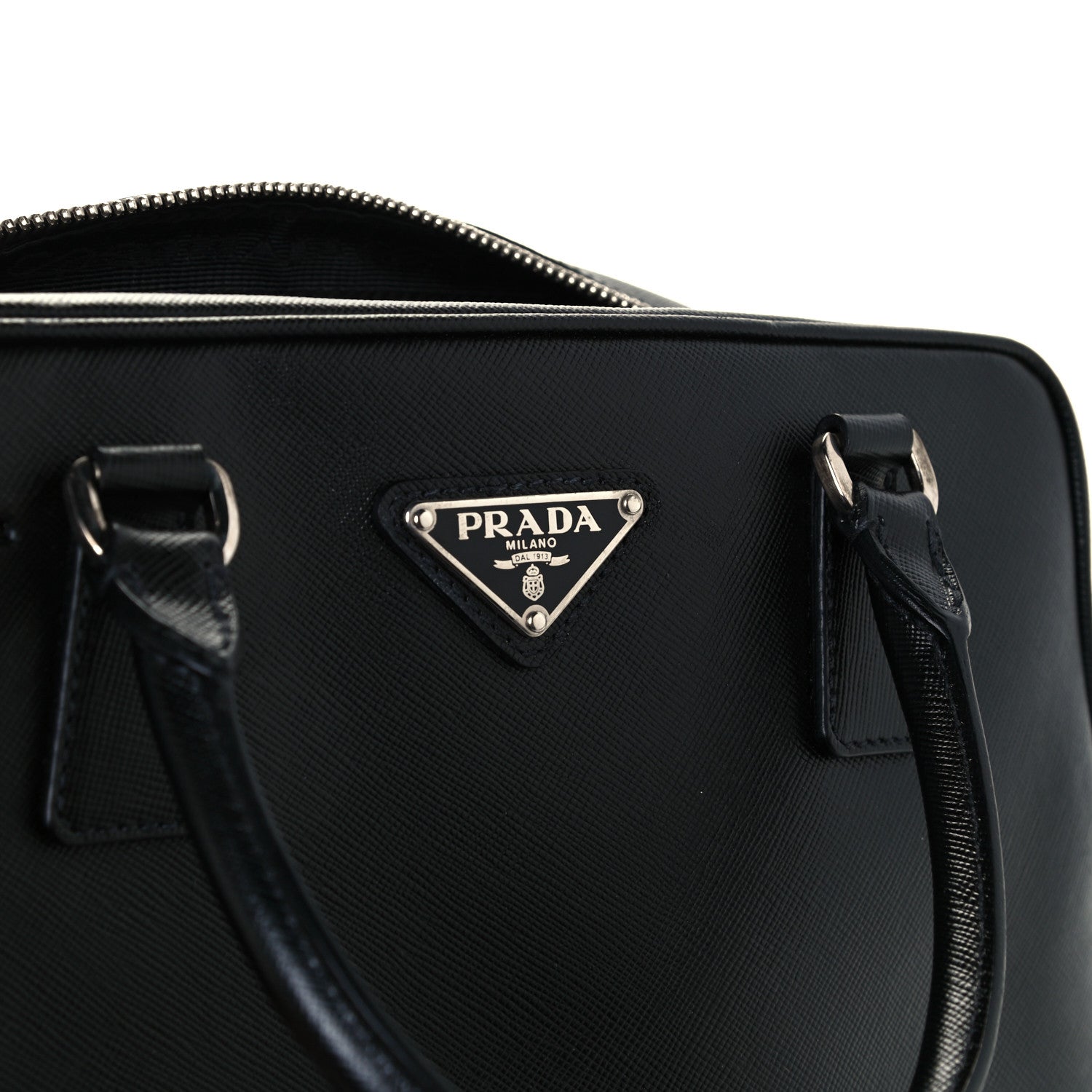 Prada Saffiano Lux Petite Bowler Black 8 of 11