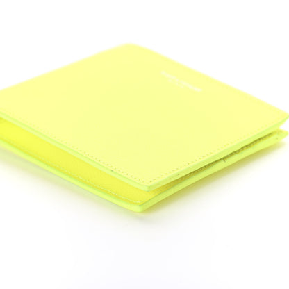 Saint Laurent Grain De Poudre Paris East West Wallet Neon Yellow 7 of 9