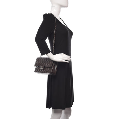 Chanel Caviar Quilted Medium Double Flap Dark Brown 2 of 13