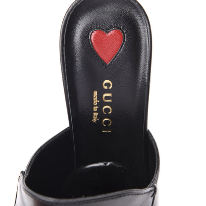 Gucci Malaga Kid Horsebit Princetown High Heel Mules 36 Black 5 of 7