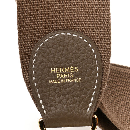 Hermes Taurillon Clemence Evelyne III PM Etoupe 7 of 12