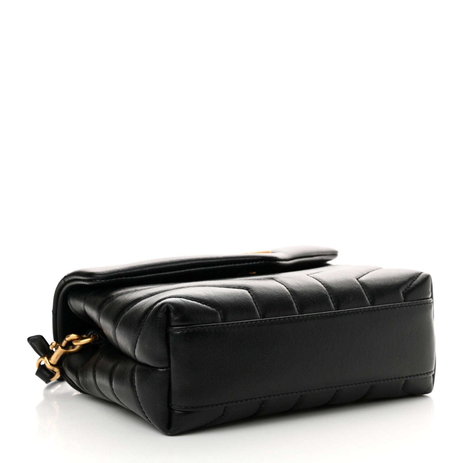 Saint Laurent Calfskin Y Quilted Monogram Toy Loulou Crossbody Bag Black 3 of 11