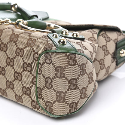 Gucci Monogram Horsebit Web Flap Bag Green 8 of 13