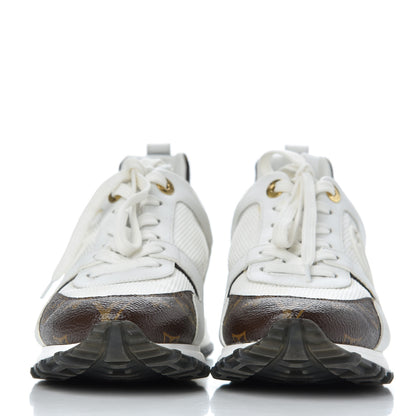 Louis Vuitton Suede Monogram Run Away Sneakers 37 White 13 of 18