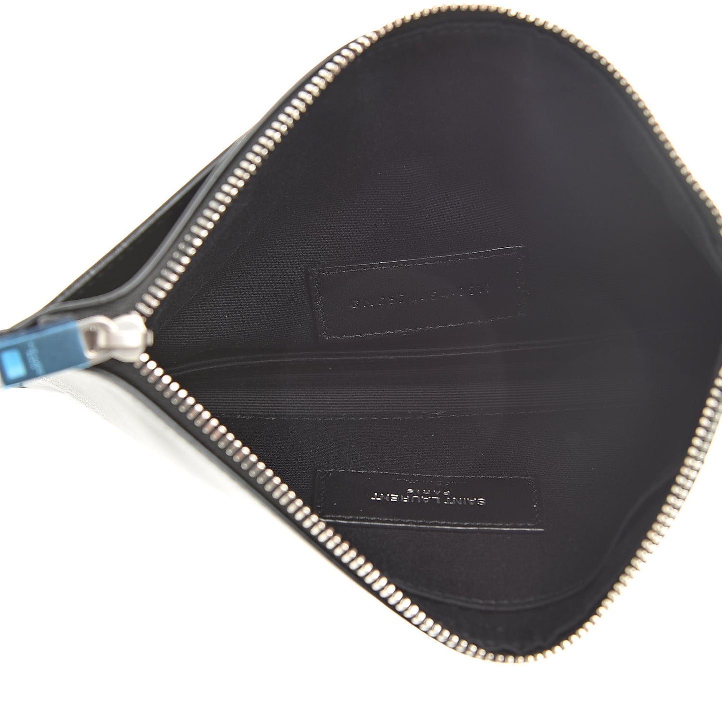 Smooth Calfskin Monogram Zip Bill Pouch Black