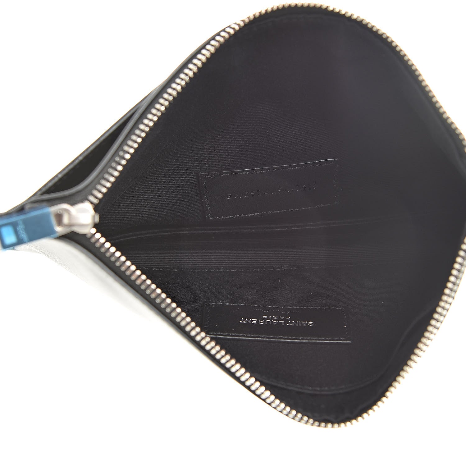 Saint Laurent Smooth Calfskin Monogram Zip Bill Pouch Black 5 of 8