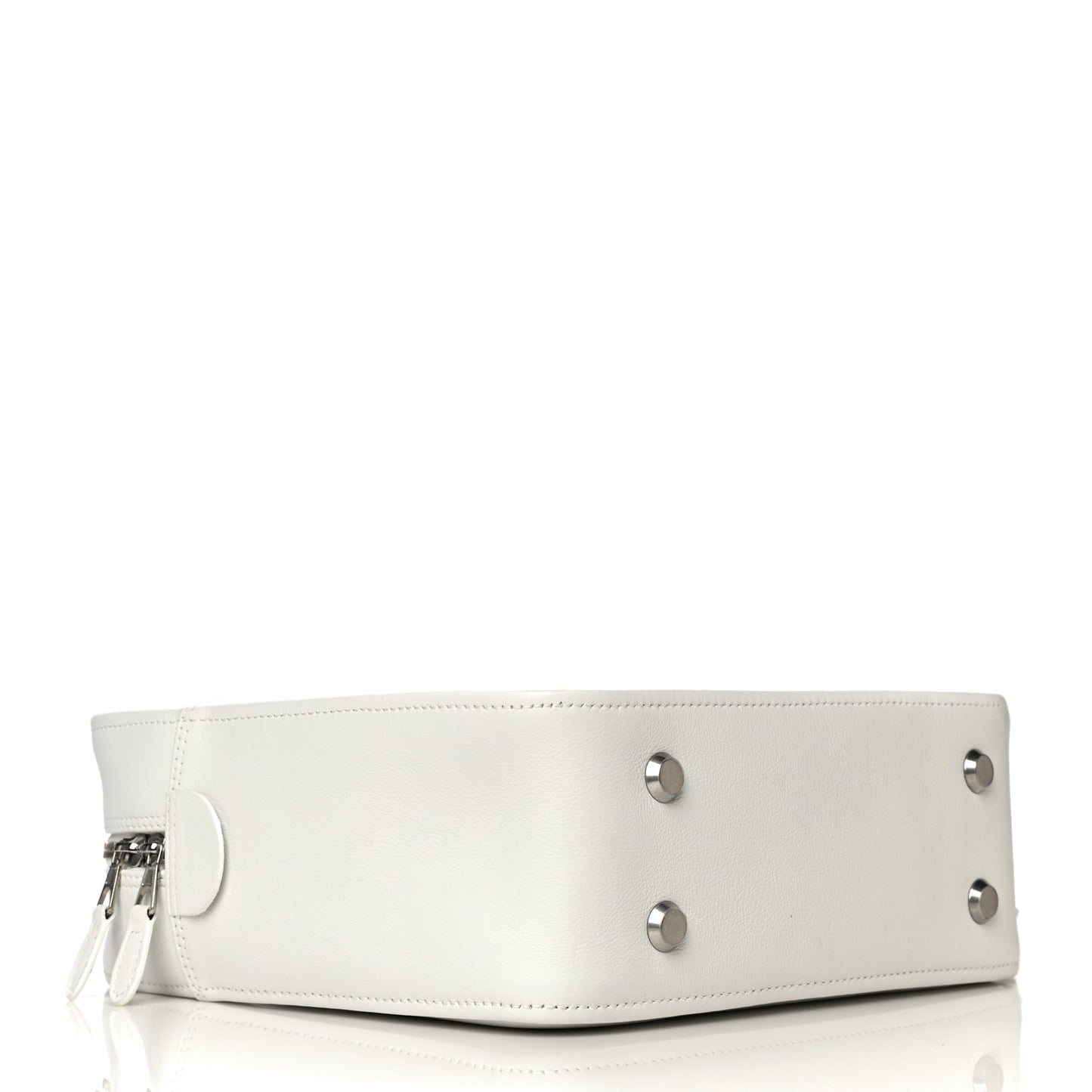 Calfskin S Triangle Duffle White