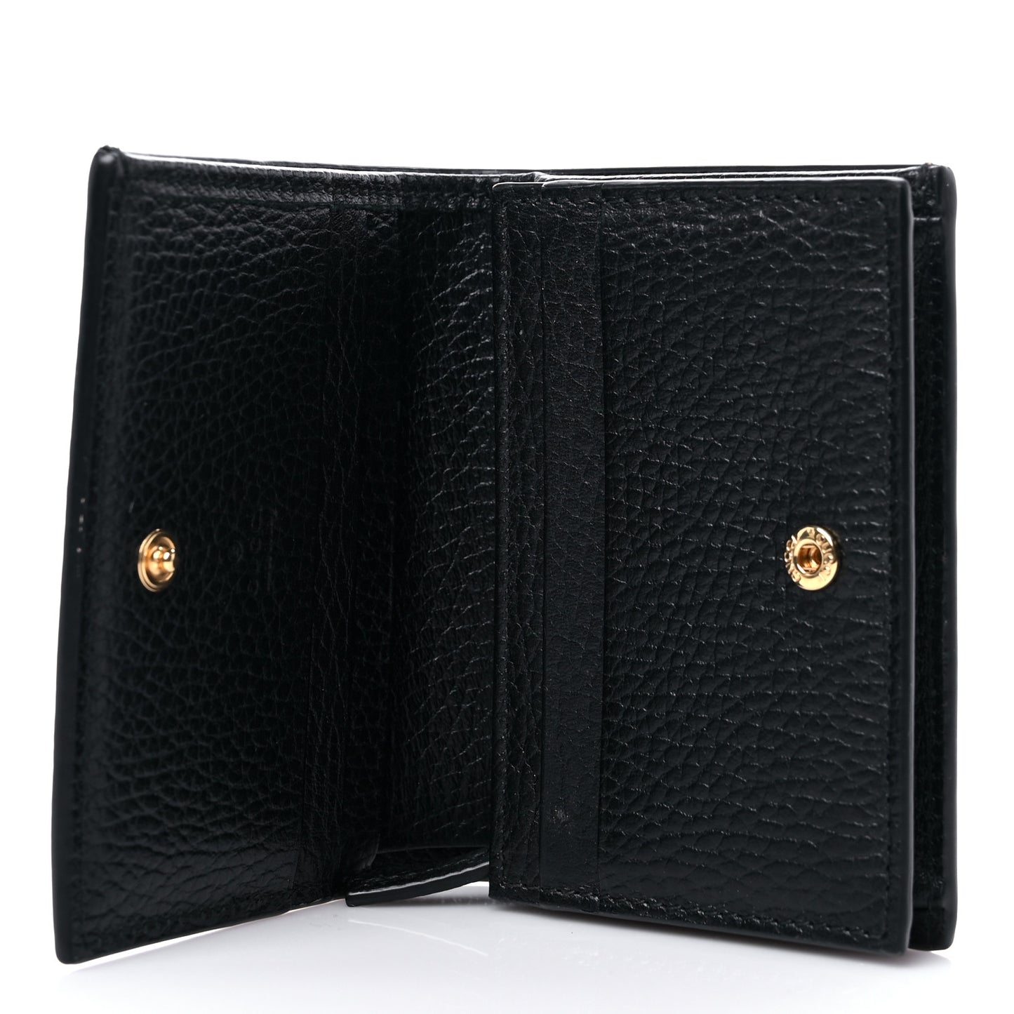 Dollar Calfskin GG Supreme Monogram GG Marmont Card Case Black Beige Ebony