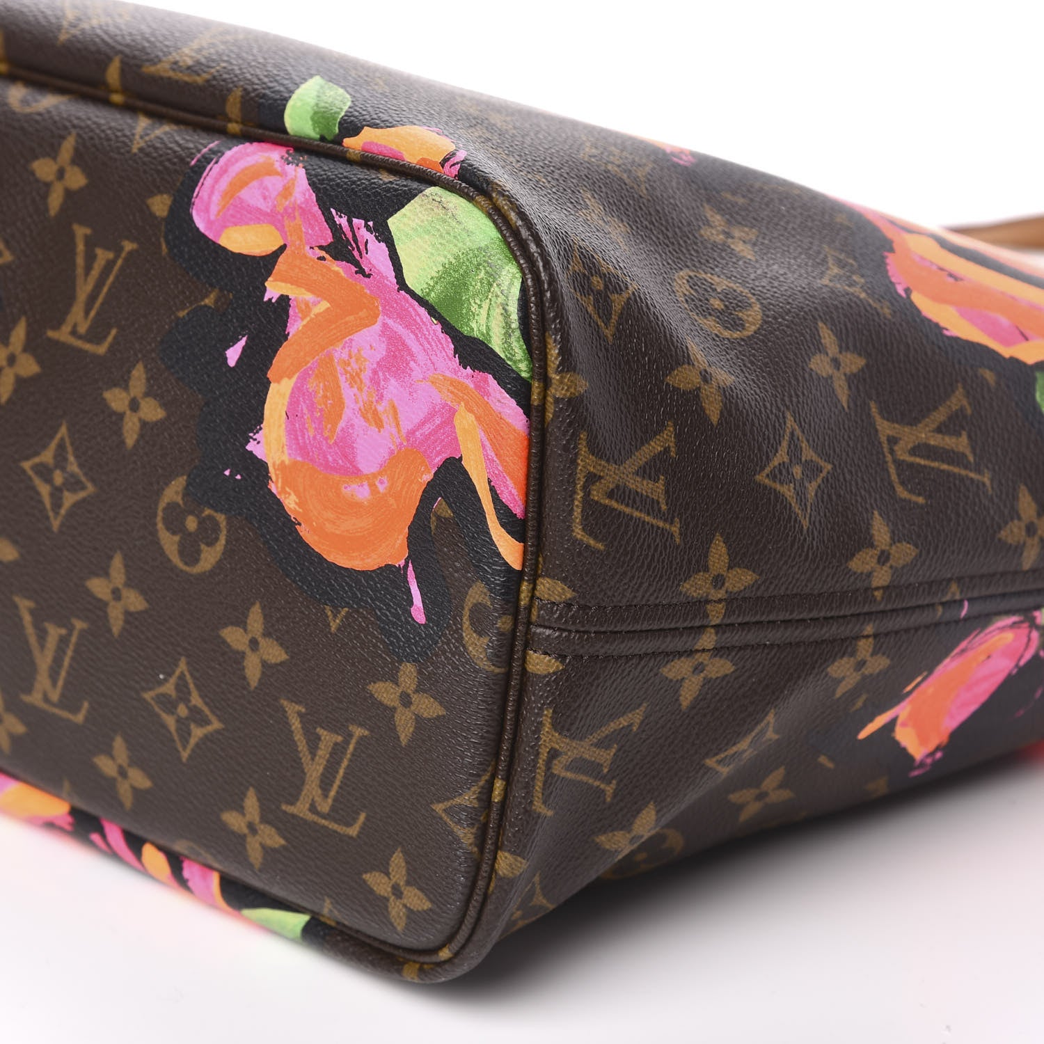 Louis Vuitton Monogram Roses Neverfull MM 9 of 10
