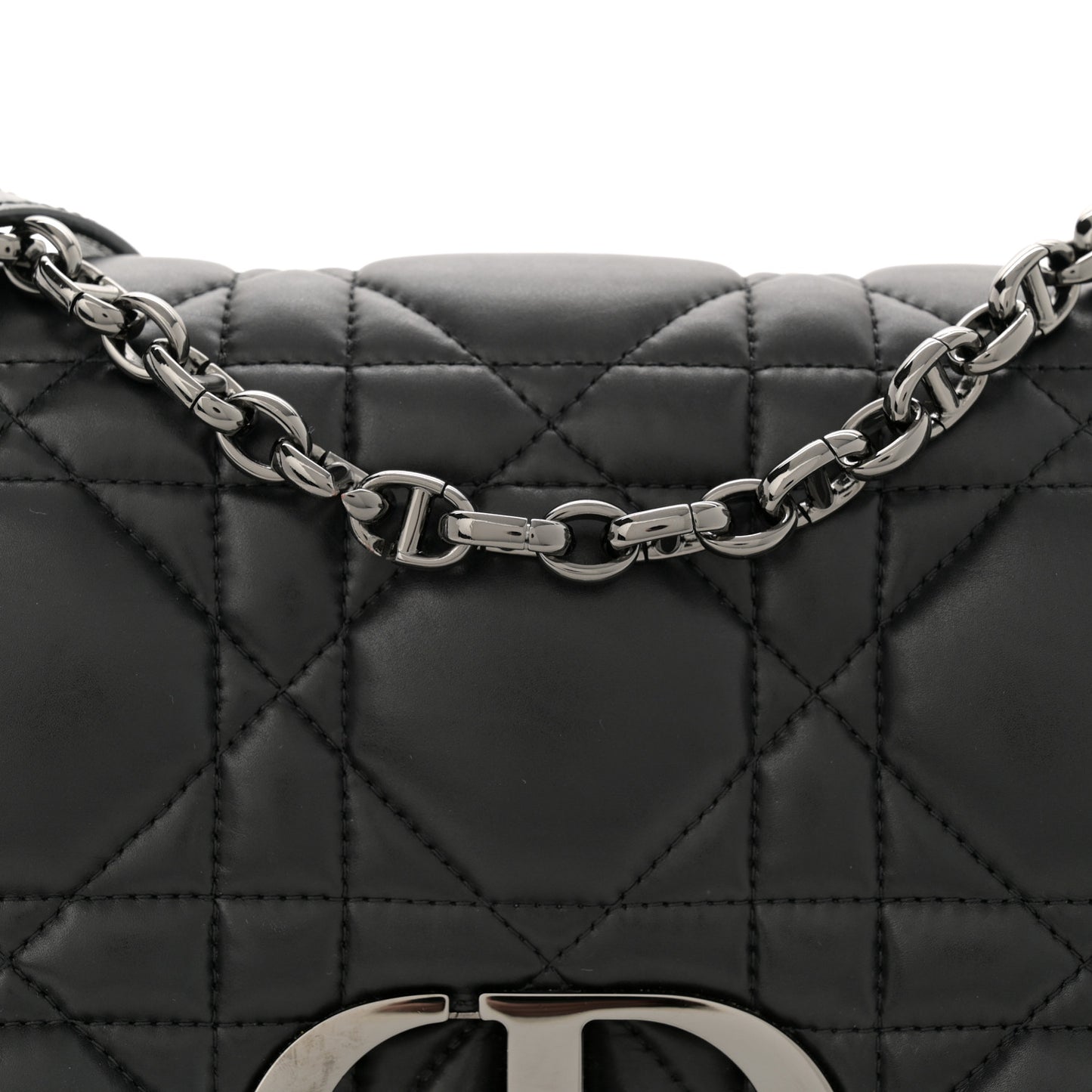 Calfskin Macrocannage Medium Caro Bag Black