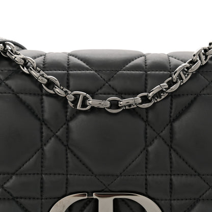 Christian Dior Calfskin Macrocannage Medium Caro Bag Black 8 of 14