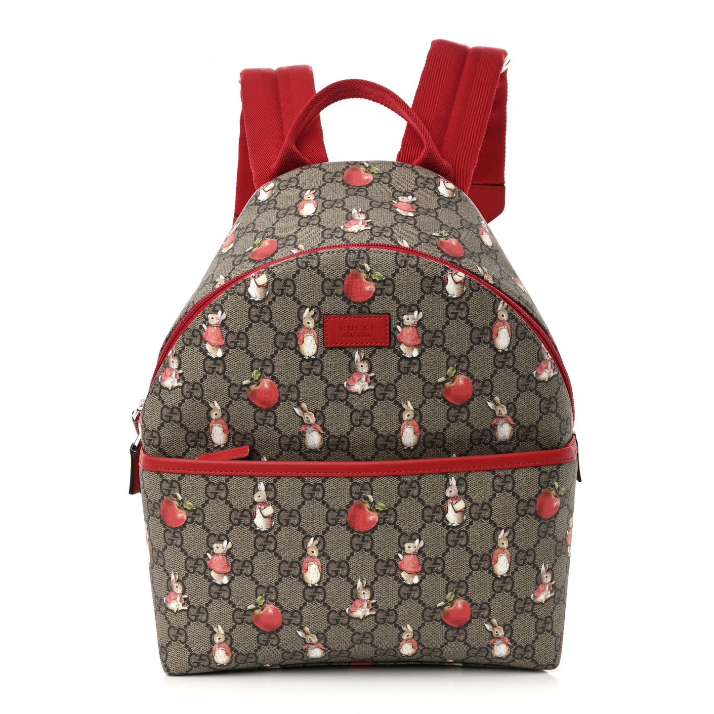 X Peter Rabbit GG Supreme Monogram Childrens Backpack Red