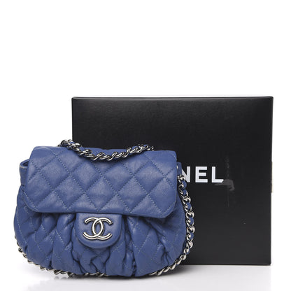 Chanel Washed Lambskin Quilted Mini Chain Around Flap Blue 15 of 15